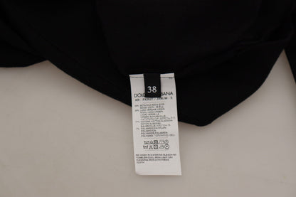 Dolce &amp; Gabbana – Schwarzer Cardigan mit Engelsrosen-Spitze