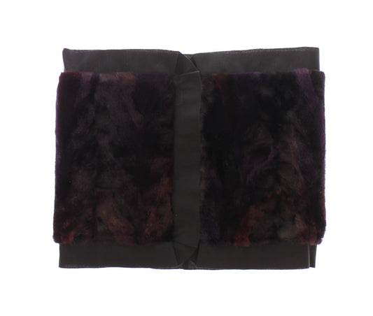 Dolce &amp; Gabbana Lila Nerzpelzschal Foulard Halstuch