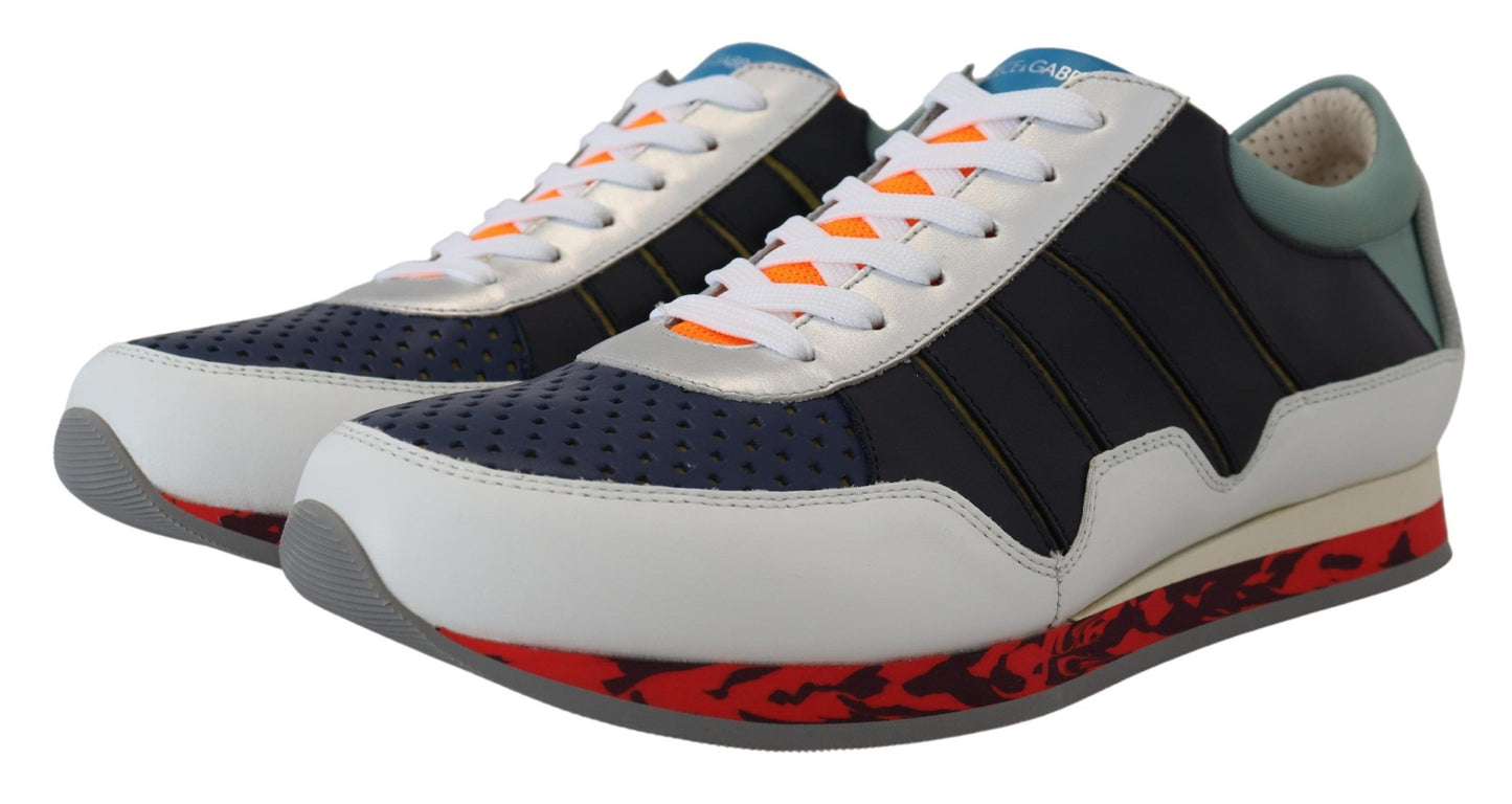 Dolce &amp; Gabbana Mehrfarbige Sport-Sneakers aus Leder