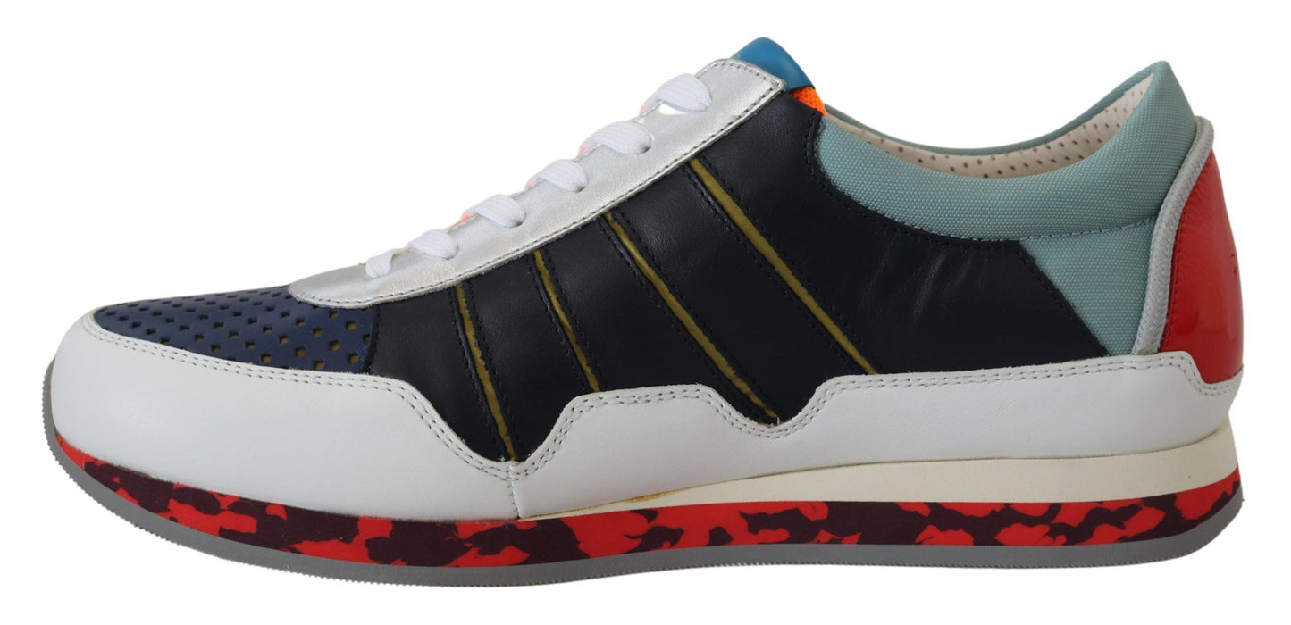 Dolce &amp; Gabbana Mehrfarbige Sport-Sneakers aus Leder