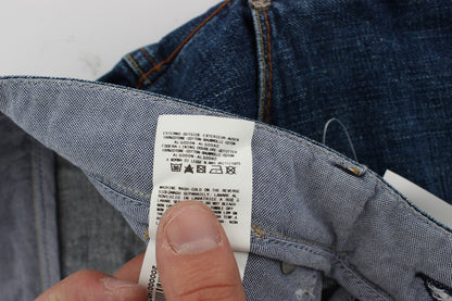 Acht Blue Wash Baggy Loose Fit Jeans aus Baumwolle