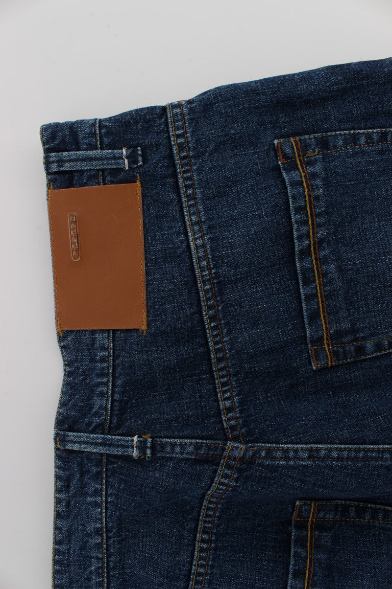 Acht Blue Wash Baggy Loose Fit Jeans aus Baumwolle