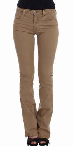 Costume National Beige Straight Leg Denim Hose Stretchjeans