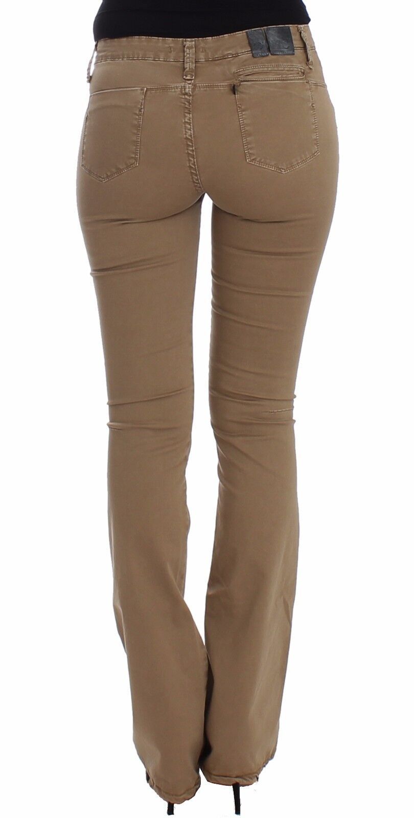 Costume National Beige Straight Leg Denim Hose Stretchjeans
