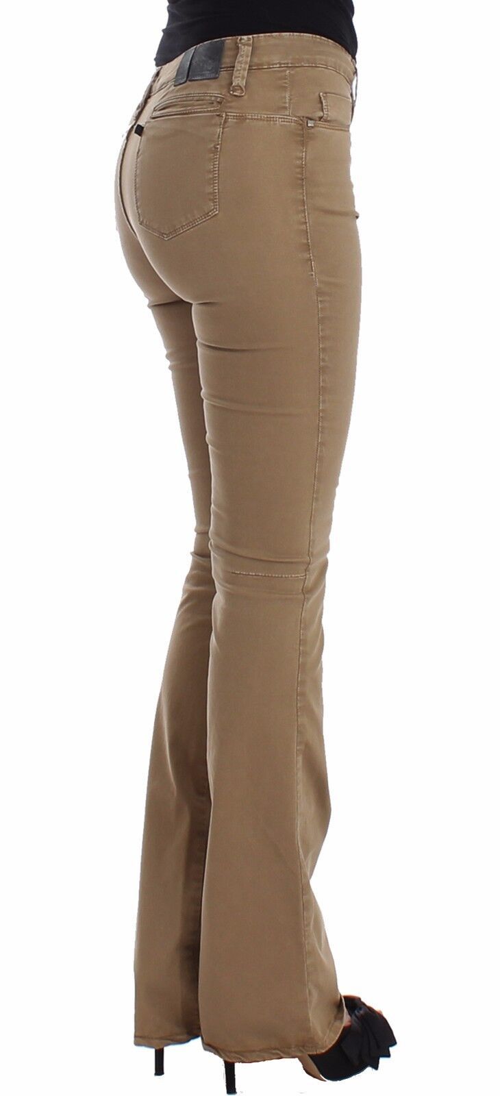 Costume National Beige Straight Leg Denim Hose Stretchjeans