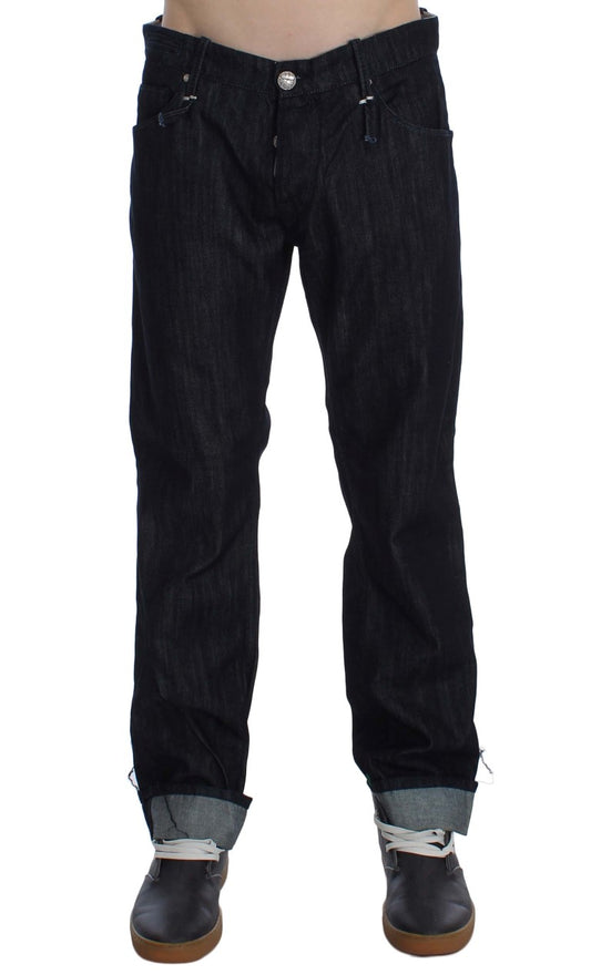 Acht Jeans in normaler Straight-Fit-Baumwolle, Blau