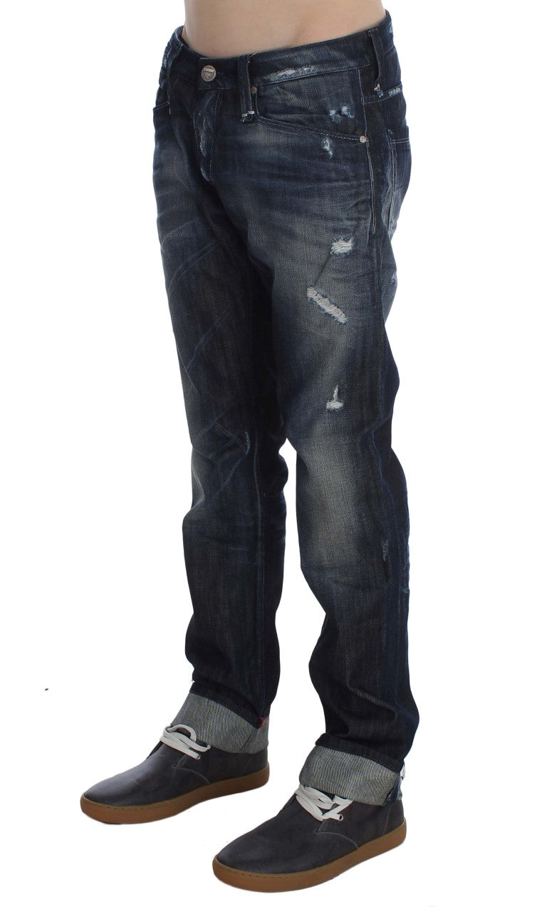 Acht Jeans in normaler Straight-Fit-Baumwolle, Blau