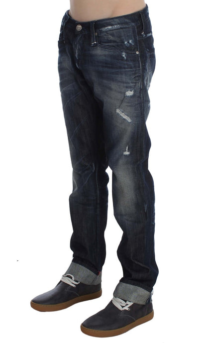 Acht Jeans in normaler Straight-Fit-Baumwolle, Blau