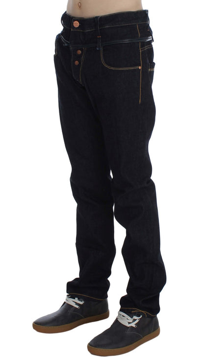 Acht Jeans in normaler Straight-Fit-Baumwolle, Blau
