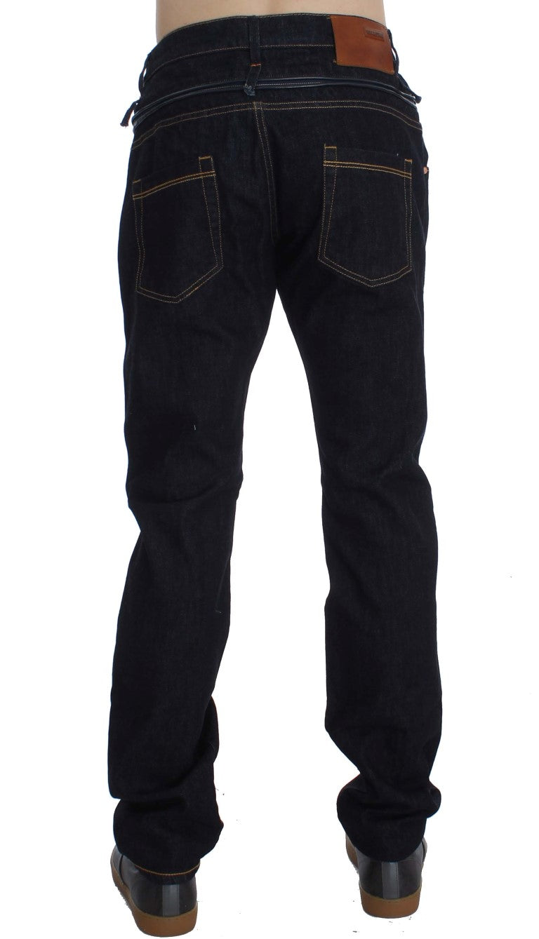 Acht Jeans in normaler Straight-Fit-Baumwolle, Blau