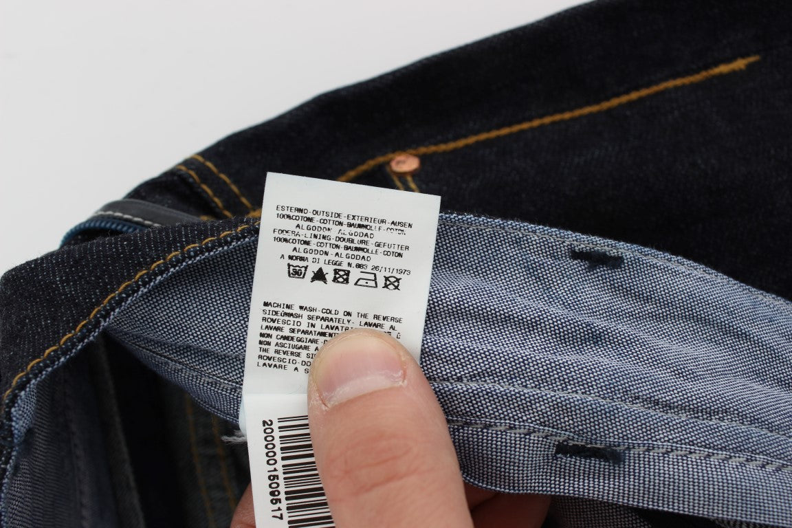 Acht Jeans in normaler Straight-Fit-Baumwolle, Blau