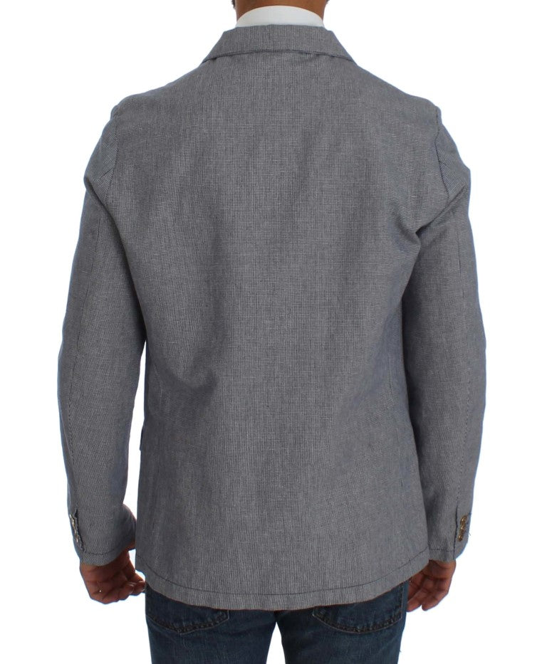 Master Coat – Blauer, zweireihiger Blazer in normaler Passform