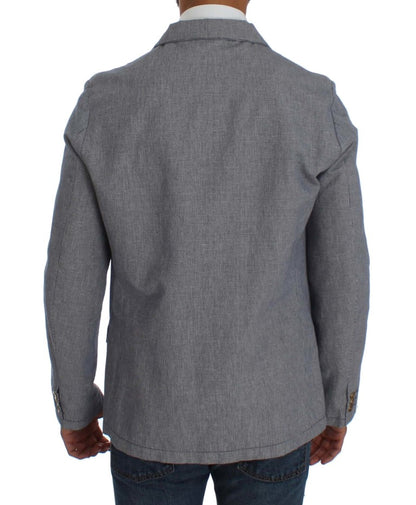 Master Coat – Blauer, zweireihiger Blazer in normaler Passform
