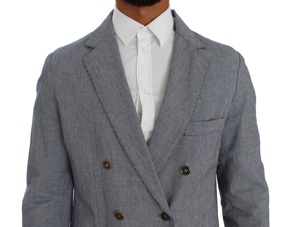 Master Coat – Blauer, zweireihiger Blazer in normaler Passform