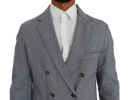 Master Coat – Blauer, zweireihiger Blazer in normaler Passform