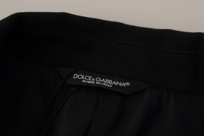 Dolce &amp; Gabbana Schwarzer Zweireiher-Mantel-Blazer