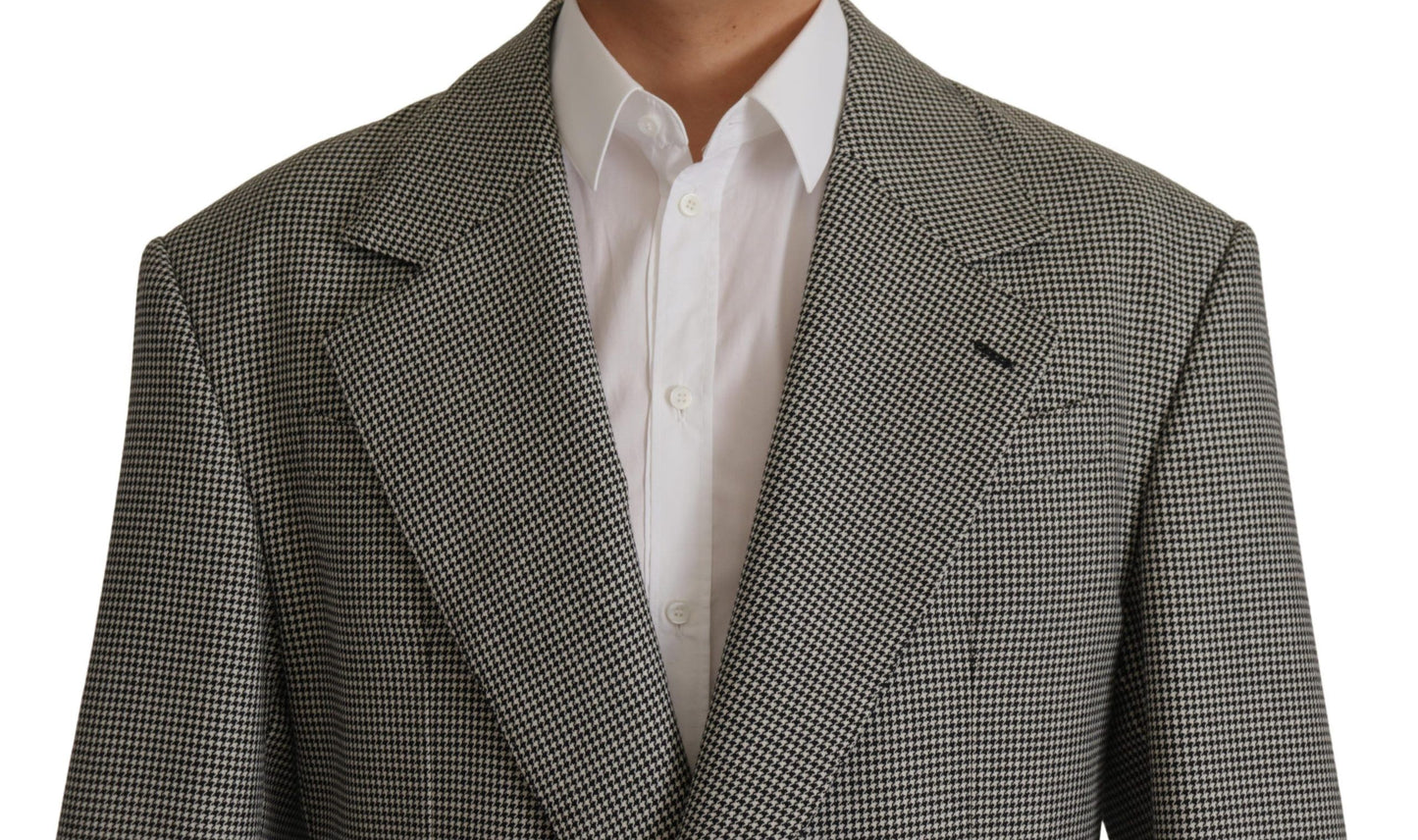 Dolce &amp; Gabbana Grau karierter einreihiger Blazer