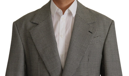 Dolce &amp; Gabbana Grau karierter einreihiger Blazer