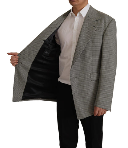 Dolce &amp; Gabbana Grau karierter einreihiger Blazer