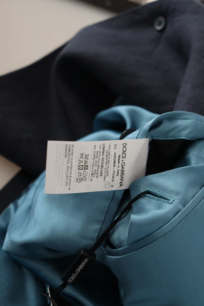 Dolce &amp; Gabbana Dunkelblauer ALTA SARTORIA Jacken-Mantel-Blazer