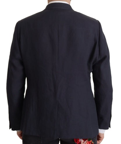 Dolce &amp; Gabbana Dunkelblauer ALTA SARTORIA Jacken-Mantel-Blazer