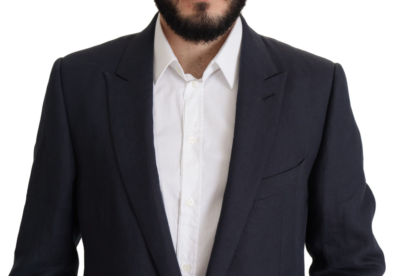 Dolce &amp; Gabbana Dunkelblauer ALTA SARTORIA Jacken-Mantel-Blazer