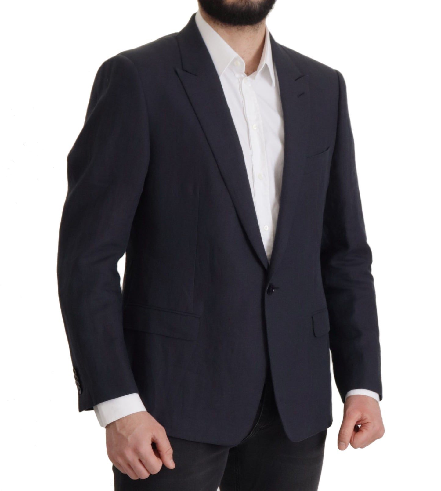 Dolce &amp; Gabbana Dunkelblauer ALTA SARTORIA Jacken-Mantel-Blazer