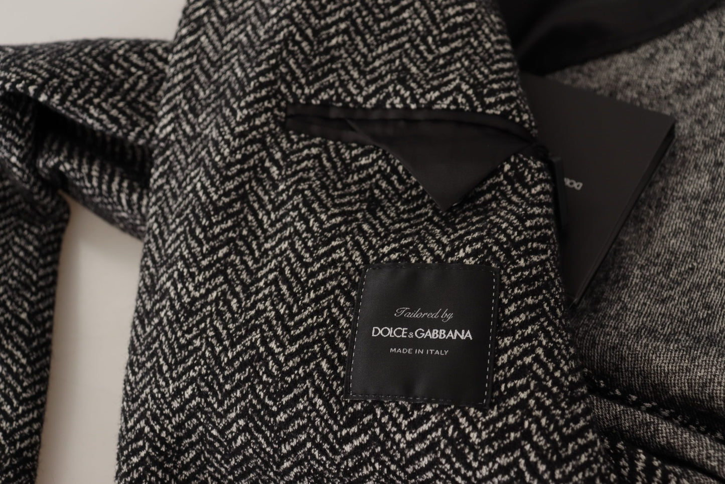 Dolce &amp; Gabbana Einreihiger Fantasy-Blazer aus grauer Baumwolle