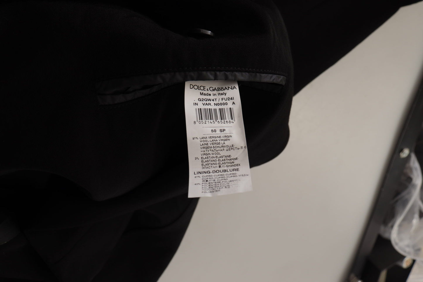 Dolce &amp; Gabbana – Einreihiger Blazer aus schwarzer Wolle