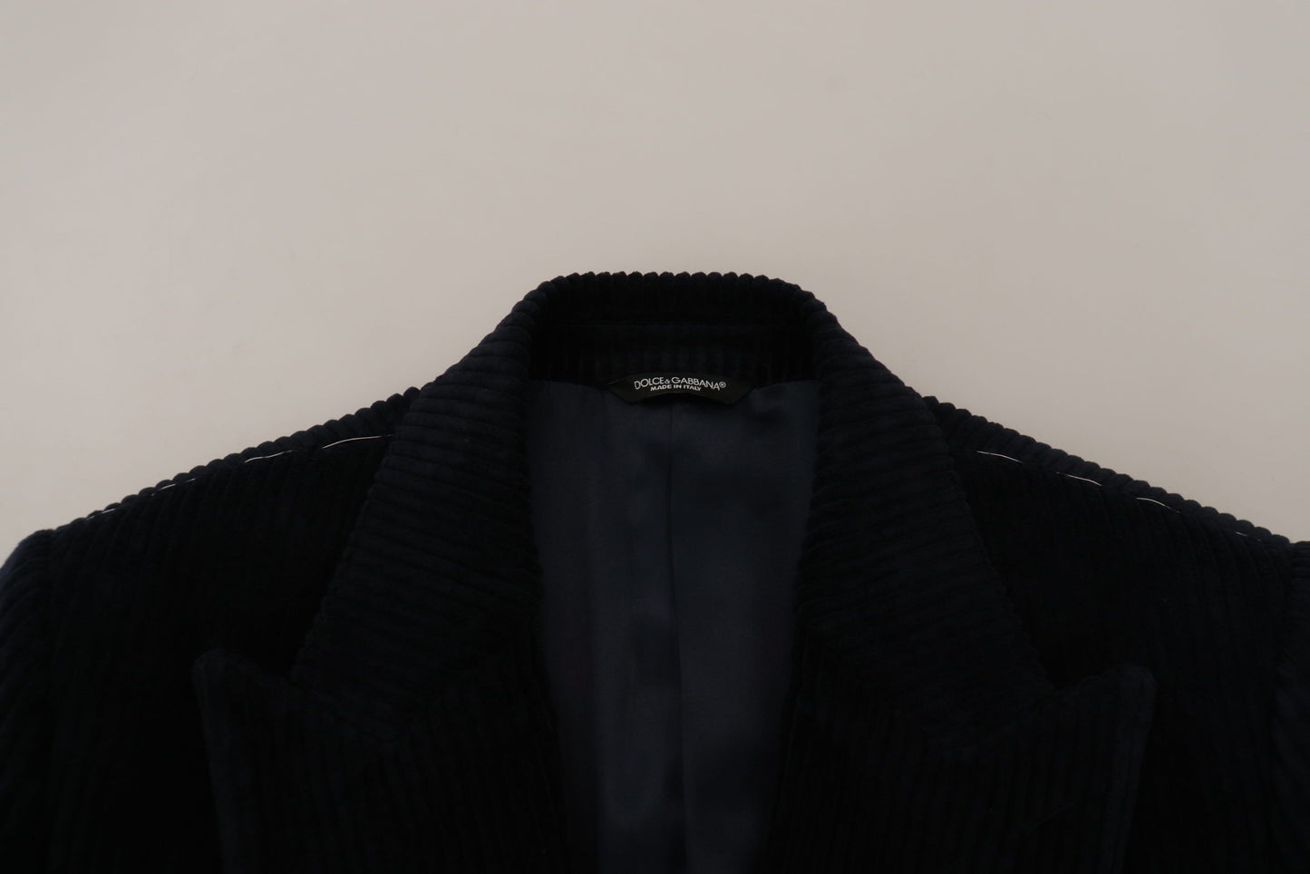 Dolce &amp; Gabbana Schwarzer Baumwoll-Cardigan, langer Mantel, Herrenjacke
