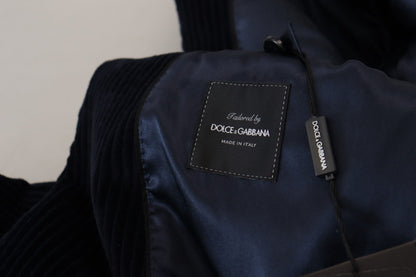 Dolce &amp; Gabbana Schwarzer Baumwoll-Cardigan, langer Mantel, Herrenjacke