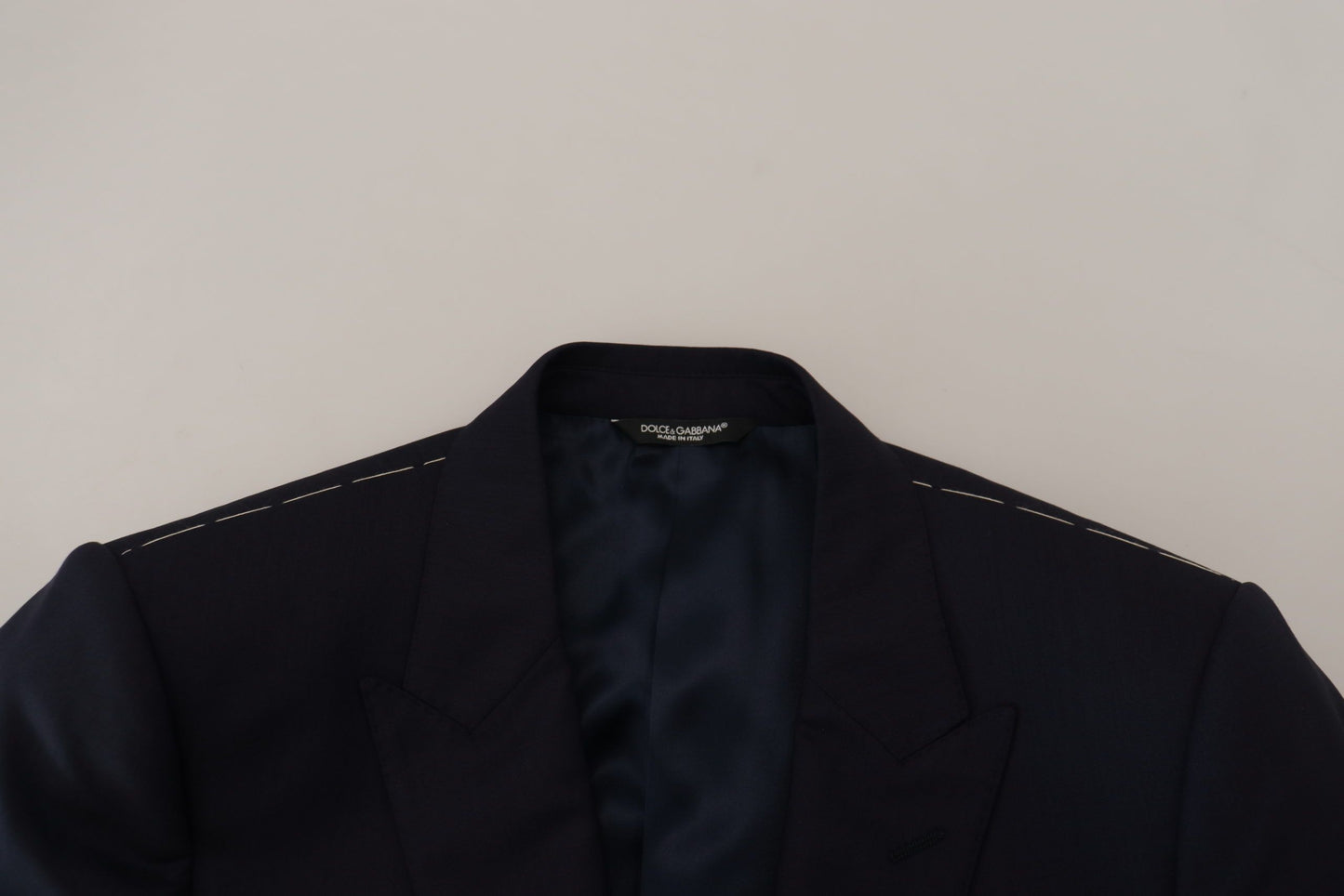 Dolce &amp; Gabbana – Einreihiger Blazer aus blauer Wolle