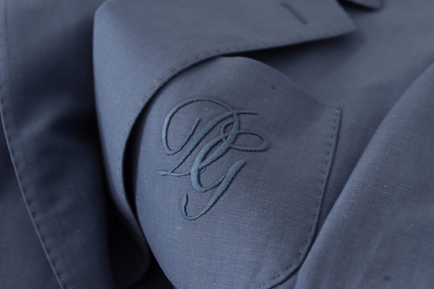 Dolce &amp; Gabbana – Blaue, einreihige Blazerjacke mit Logo