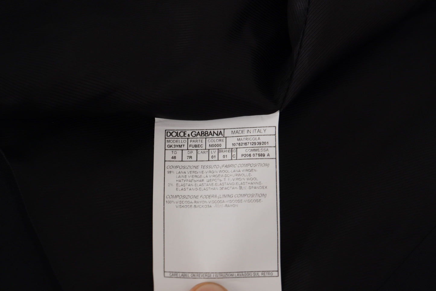 Dolce &amp; Gabbana Schwarze Jacke Weste 2 Stück MARTINI Blazer