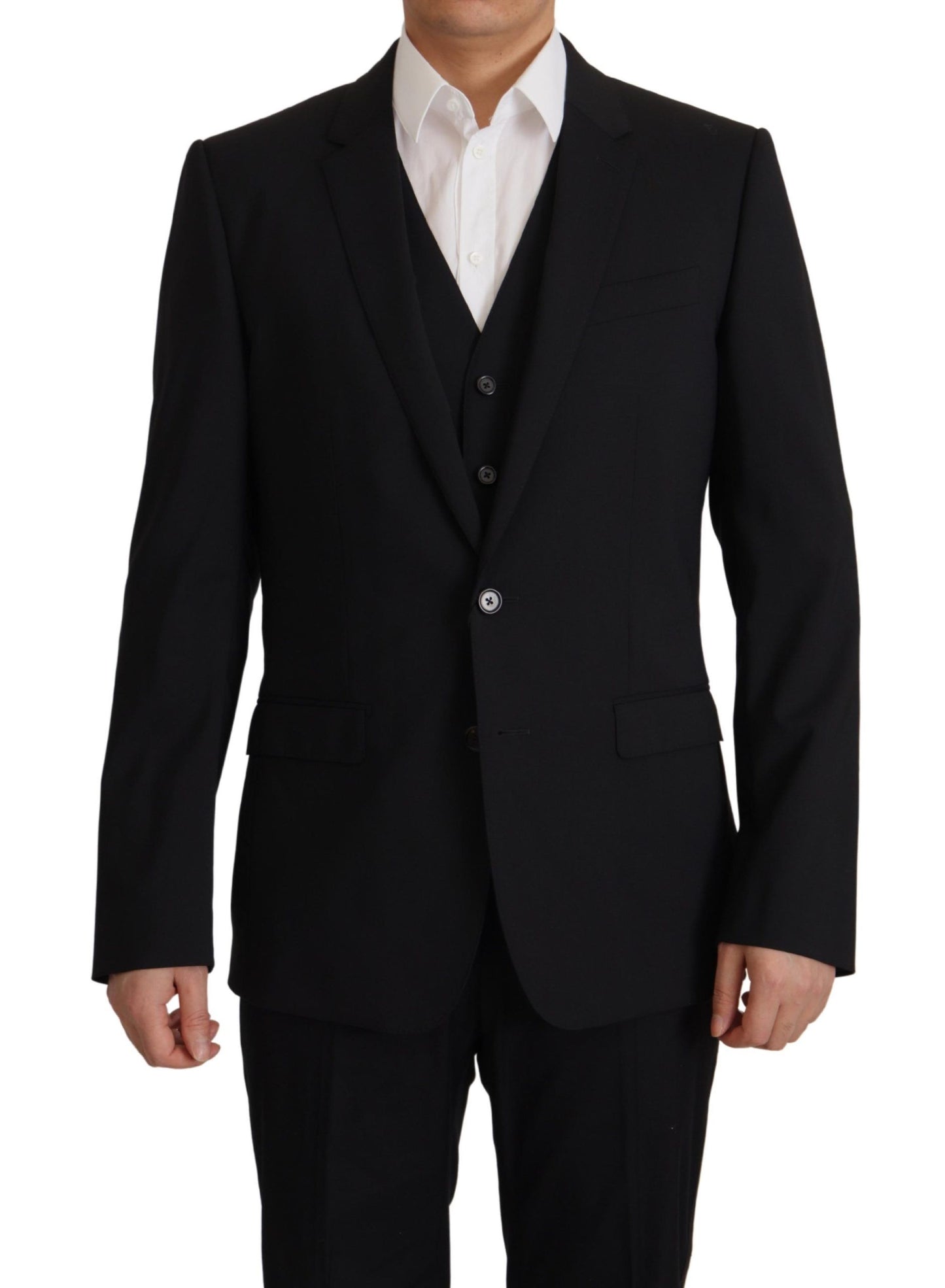 Dolce &amp; Gabbana Schwarze Jacke Weste 2 Stück MARTINI Blazer
