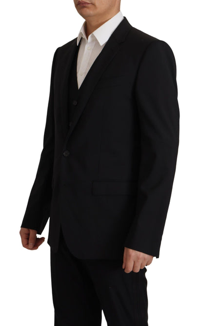 Dolce &amp; Gabbana Schwarze Jacke Weste 2 Stück MARTINI Blazer