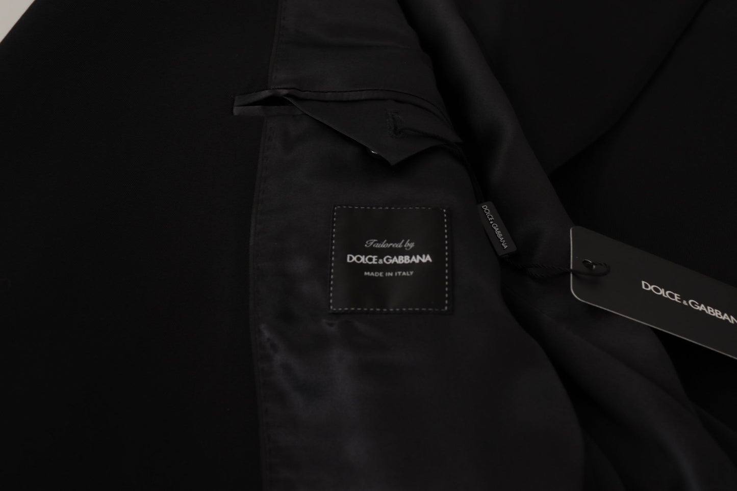 Dolce &amp; Gabbana – Einreihiger Blazer aus schwarzer Wolle