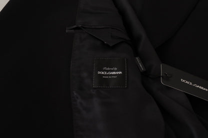 Dolce &amp; Gabbana – Einreihiger Blazer aus schwarzer Wolle