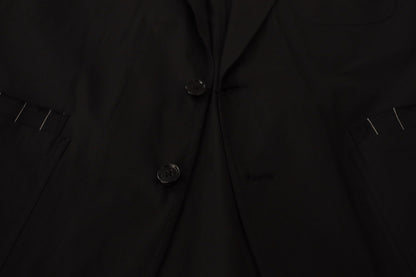 Dolce &amp; Gabbana – Einreihiger Blazer aus schwarzer Baumwolle