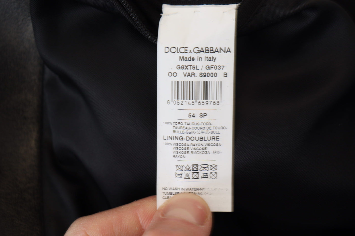 Dolce &amp; Gabbana – Schwarze Bikerjacke aus Leder mit Reißverschluss