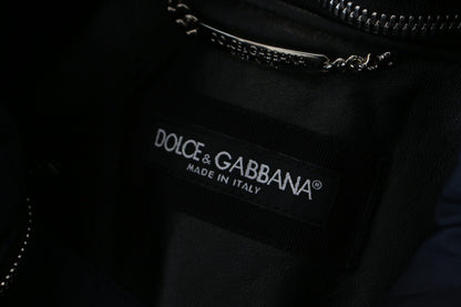 Dolce &amp; Gabbana – Schwarze Blousonjacke aus Polyester mit Kapuze