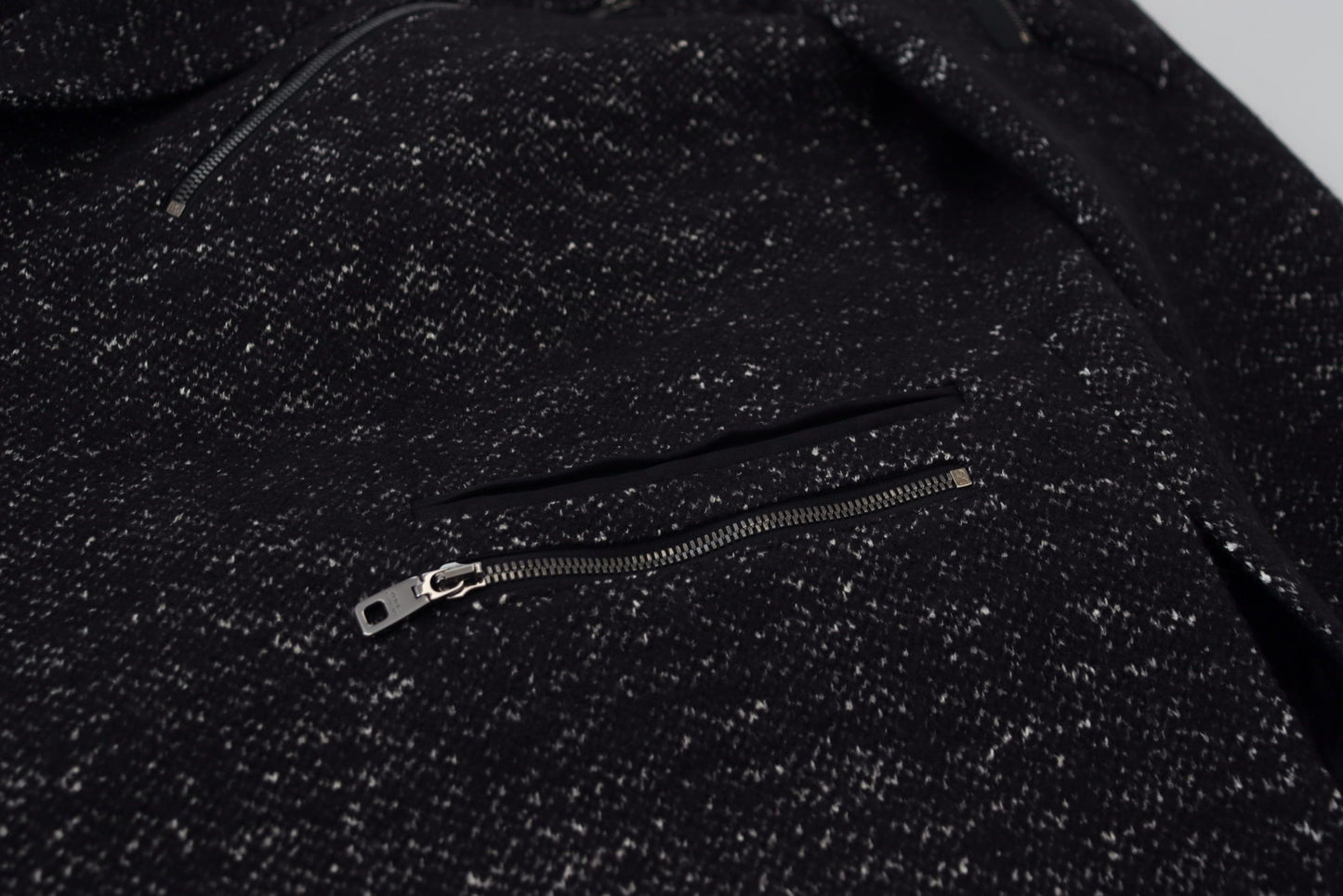 Dolce &amp; Gabbana – Zweireihiger Mantel aus schwarzer Wolle für Herren