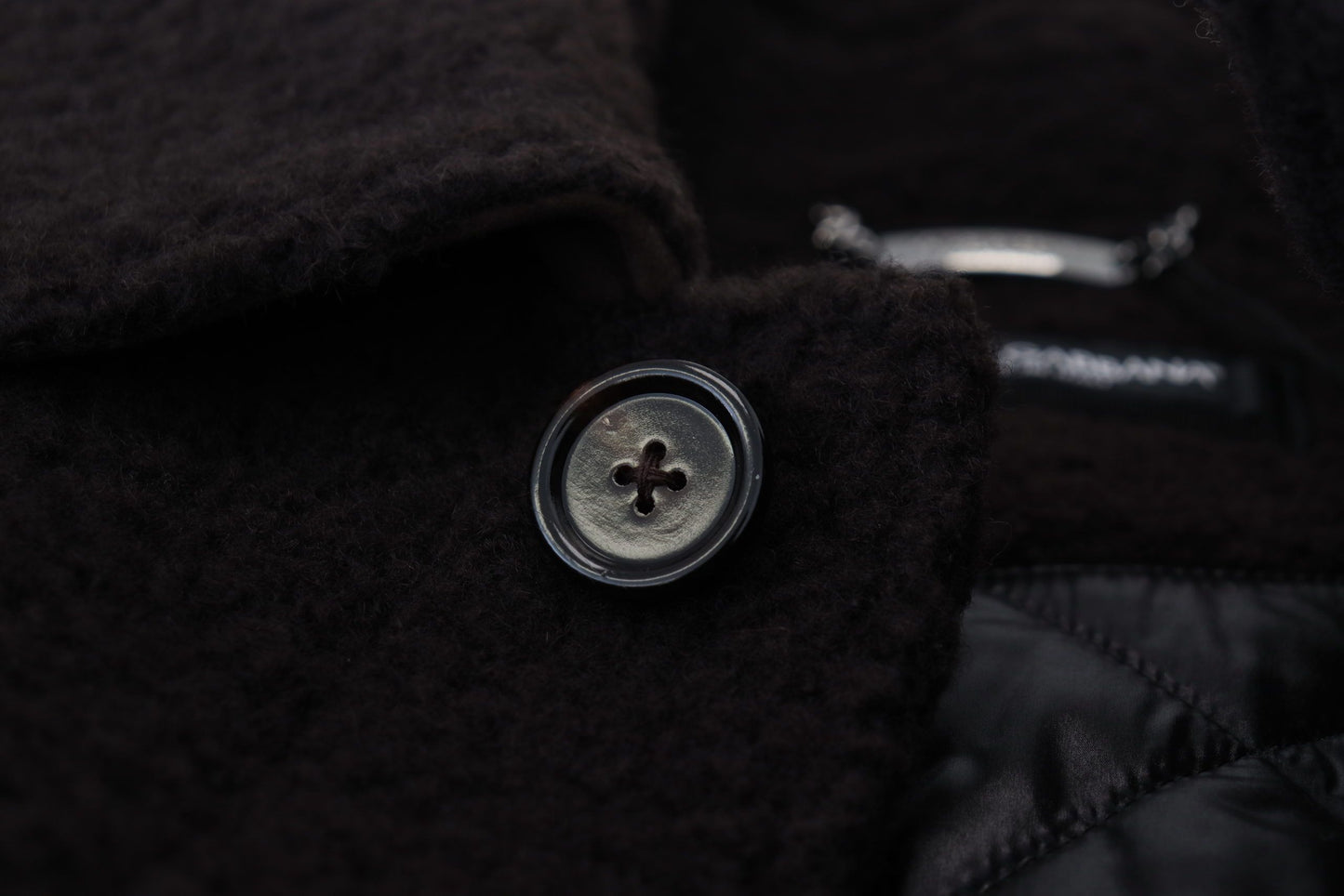 Dolce &amp; Gabbana – Schwarze Trenchcoatjacke aus Alpaka mit Knopfleiste