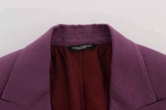 Dolce &amp; Gabbana – Lilafarbene Slim-Fit-Blazerjacke aus Kaschmir