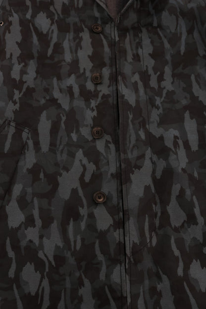 Dolce &amp; Gabbana Blauer Camouflage-Trenchcoat