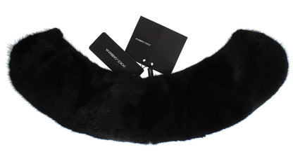 Dolce &amp; Gabbana – Schwarzer Nerzpelz-Schulterkragenschal