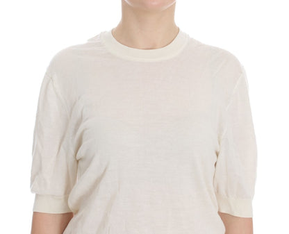 Dolce &amp; Gabbana – Weißer Pullover aus 100 % Kaschmir