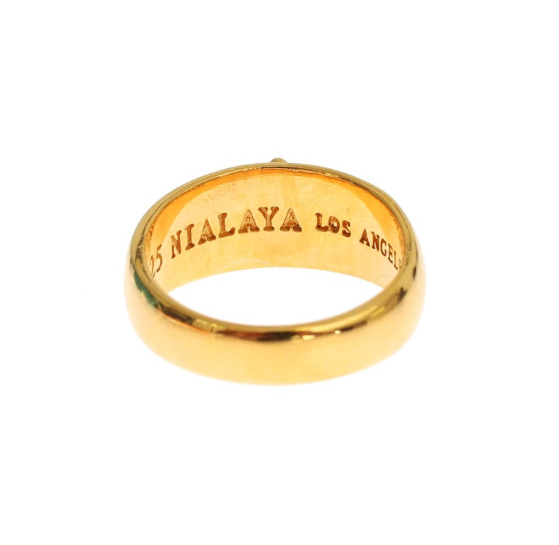 Nialaya Vergoldeter 925er Silberring