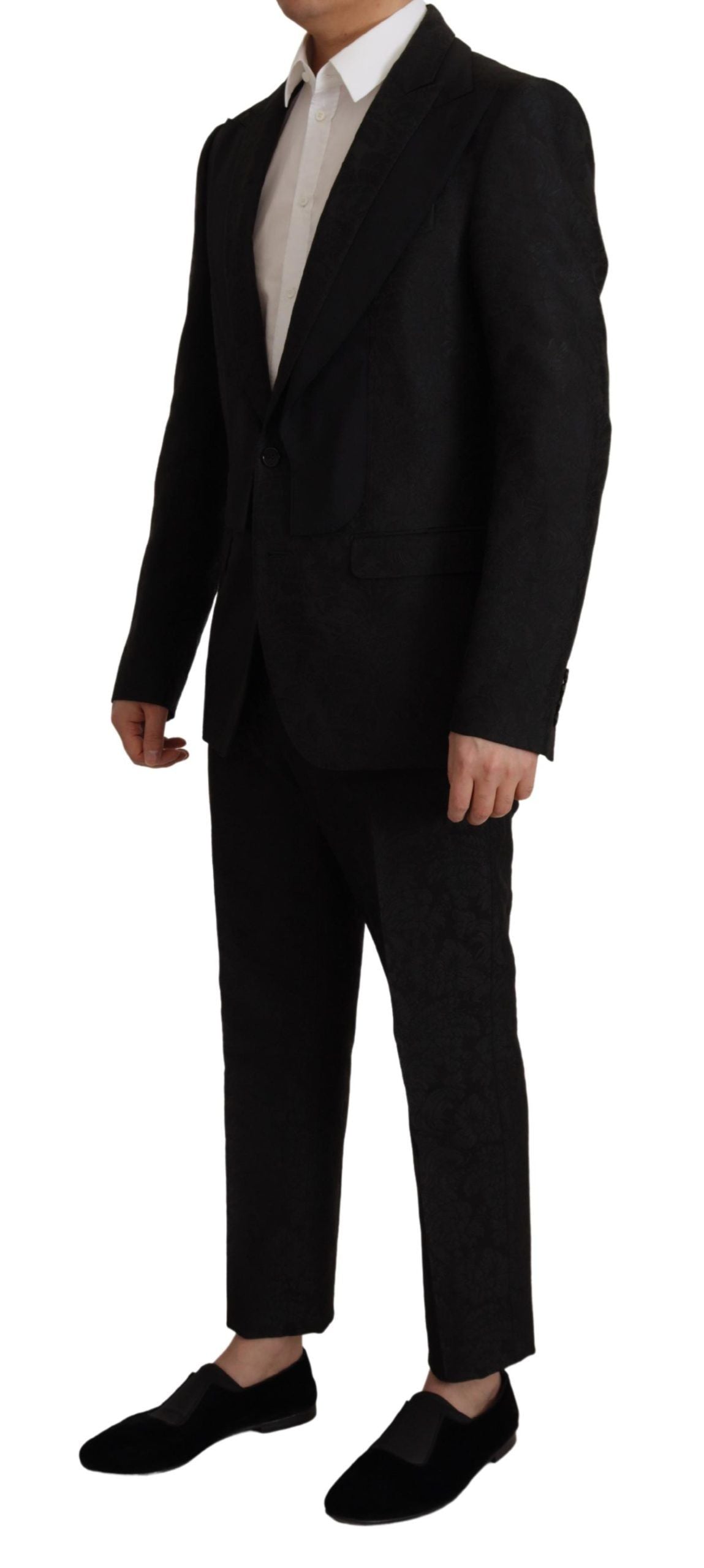 Dolce &amp; Gabbana Schwarzer formeller 2-teiliger MARTINI-Anzug aus Polyester