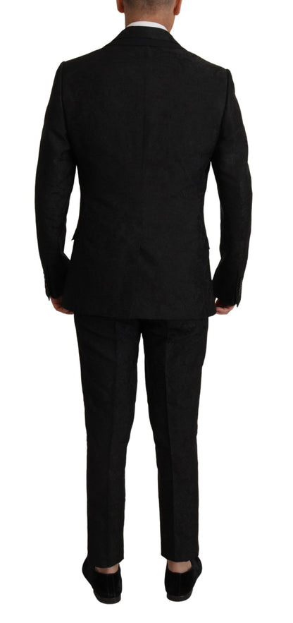 Dolce &amp; Gabbana Schwarzer formeller 2-teiliger MARTINI-Anzug aus Polyester